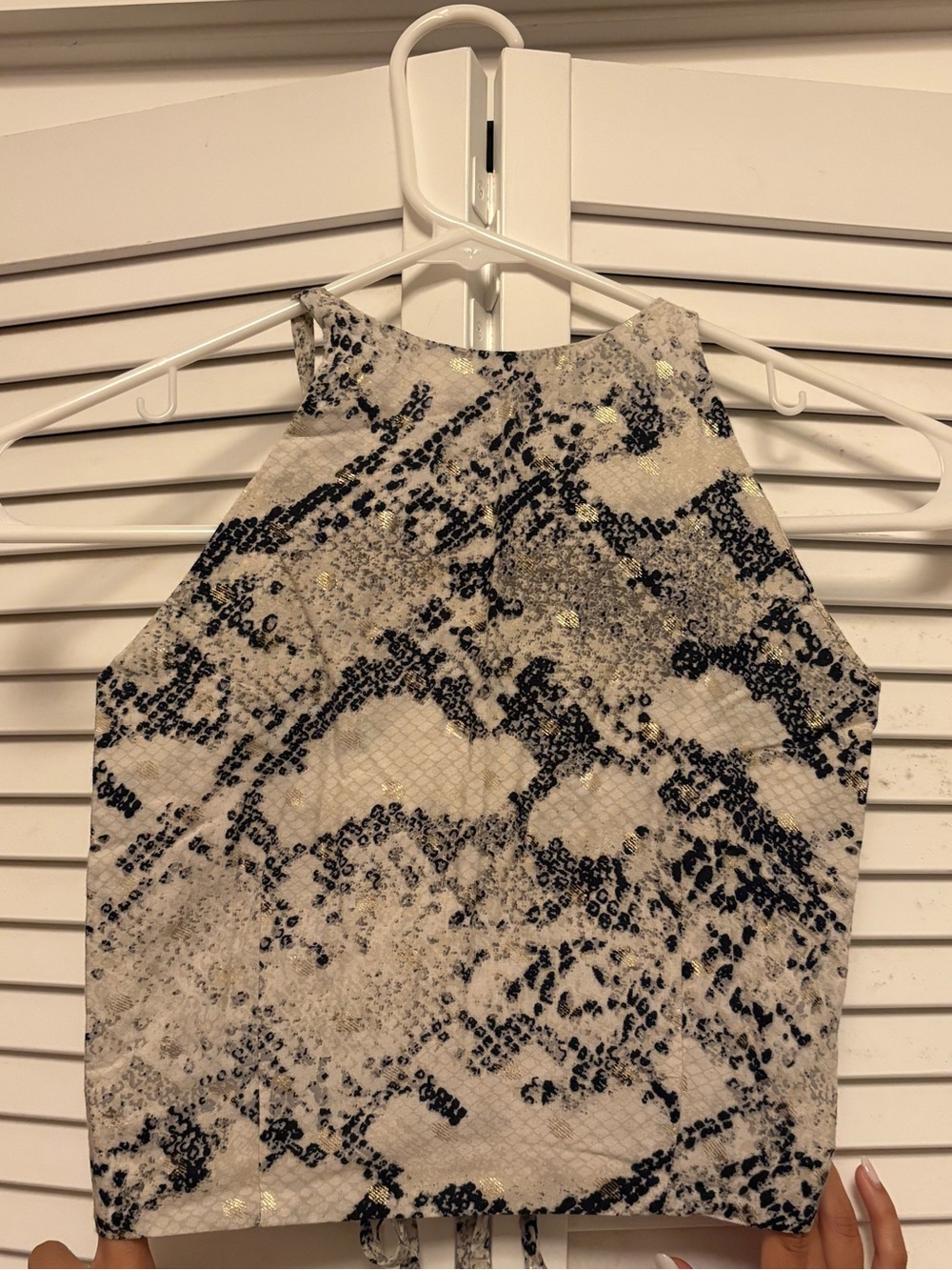 Gold with Snake Print Top XSMALL